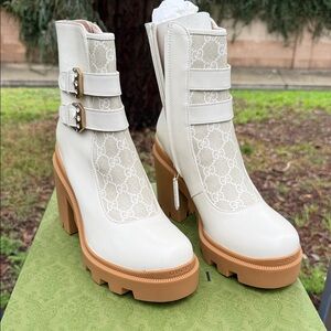 Gucci Kensington Napa Samoa Leather Bootie